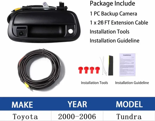 Vista 8 de Anina Tailgate Handle Backup Camera for 2000-2006 Toyota Tundra Rear View Reverse Parking Assist Camera with Optional Guideline Tundra Factory