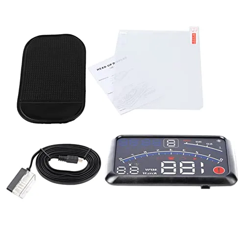 Vista 2 de KIMISS Velocímetro digital universal Heads Up Display MPH/KM/h Vehículo Smart HUD Display Digital Mini coche Dashboard Heads Up Parabrisas