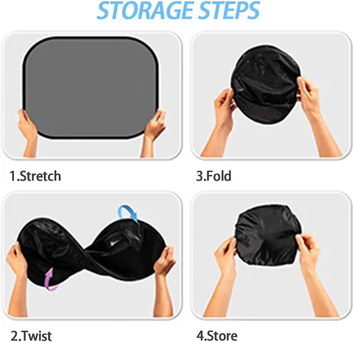 Vista 5 de 2 unidades de parasol universal para ventana, protector solar adhesivo - Protección contra el sol, los reflejos y los rayos UV para tu hijo