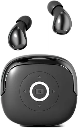Sleep Invisible Ear Buds Earbuds for Side Sleeper,Mini Small Hidden Tiny Earbuds with Remote Control, Noise Blocking Sleep Headphones Video Black