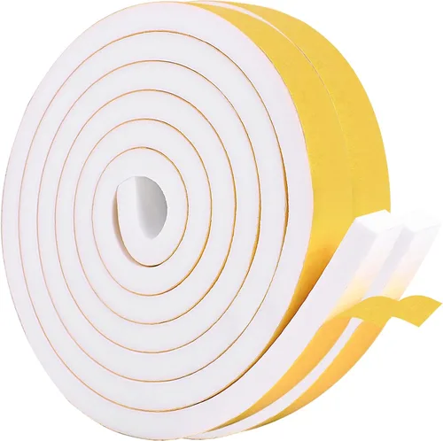 Vista 13 de Burlete para puerta, cinta adhesiva de espuma de 1/2 pulgada de ancho x 1/2 pulgada en T, cinta de espuma para ventana y puerta, junta de aire