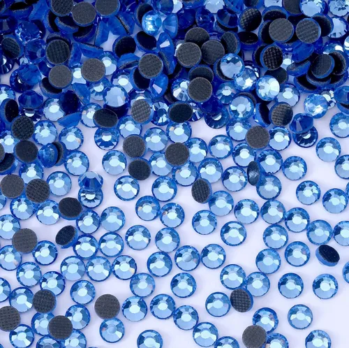 Vista 25 de 1440 piezas de diamantes de imitación termoadhesivos SS20 color púrpura2 con parte posterior plana, gemas de cristal de vidrio para ropa, camisas