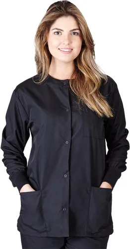 Natural Uniforms - Chaqueta de Scrub para Calentamiento Negro