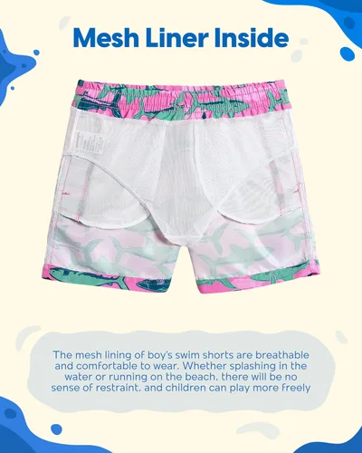 Vista 3 de maamgic - Trajes de baño para niños, pantalones cortos de natación para niños pequeños