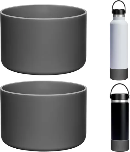 2Pack Silicone Boot Covers | Compatible with Hydro Flask Wide Mouth 20/24oz,Standard Mouth18/ 21/24oz,24oz Travel&2-20oz Water Bottles| 2.75-2.85"