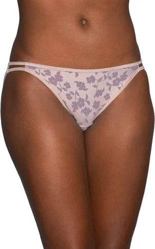 Vista 52 de Vanity Fair Bragas de bikini con tira para mujer, Illumination, con elástico sedoso y ribete de satén Paquete de 3 Negro (Midnight Black)