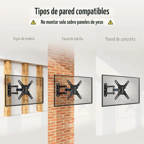 Vista 7 de Mounting Dream Soporte giratorio e inclinable para TV con certificación UL para la mayoría de televisores de 13 a 42 pulgadas, soporte de pared