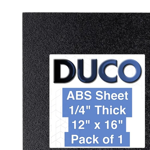 Vista 38 de Duco - Lámina de plástico ABS fabricada en Estados Unidos de 1/4 de pulgada de grosor, 12 x 36 pulgadas, 1 paquete de paneles termoplásticos negros