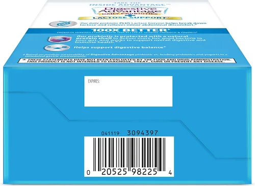 Vista 21 de Digestive Advantage Probióticos + enzimas digestivas lactasa para la salud digestiva, probióticos diarios para mujeres y hombres hinchazón