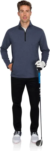 Vista 2 de Three Sixty Six Suéter para hombre Dry Fit transpirable con media cremallera chaqueta de golf elástica en 4 direcciones que absorbe la humedad