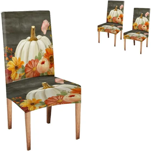 Vista 71 de CAPSCEOLL - Juego de 2 fundas para sillas elásticas, extraíbles y lavables, fundas para sillas Parson para sala de estar, comedor, cocina