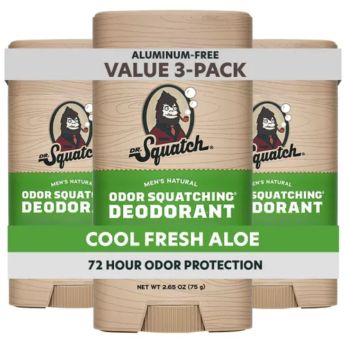 Vista 14 de Dr. Squatch - Desodorante natural para hombres - Sin aluminio, elimina el olor - Birchwood Breeze (2.65 oz, paquete de 3)