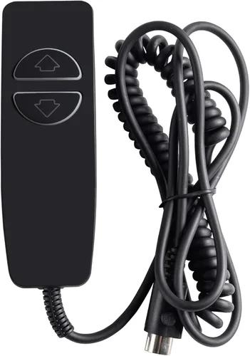 Vista 6 de Control remoto de mano de 2 botones y 5 pines para silla elevadora eléctrica y reclinable eléctrico, auricular remoto de repuesto con 2 botones Negro