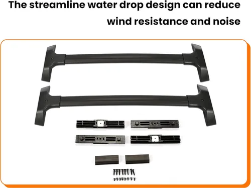 Vista 5 de ECOTRIC - Barras transversales de techo de aluminio compatibles con portaequipajes de techo superior Chevy Traverse 2009-2017 (1 par). Los canales