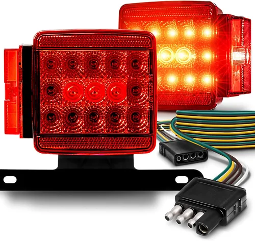 Vista 8 de Kit de luz trasera LED True MODS para remolque [DOT FMVSS-108 SAE AIS2T2/APC/L], resistente al agua IP67, luz de freno, señal de giro, luz trasera