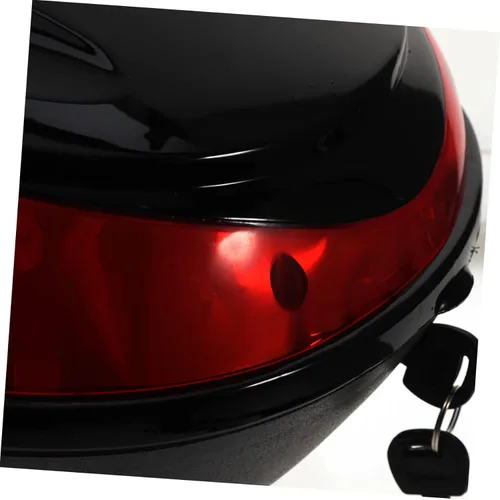 Vista 9 de SEWACC Caja trasera para motocicleta, repuesto para maletero de gran capacidad, funda de almacenamiento de equipaje con candado, caja superior