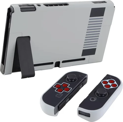 Vista 3 de eXtremeRate PlayVital - Carcasa trasera para consola Nintendo Switch, protector de controlador de mano NS Joycon carcasa dura, funda protectora