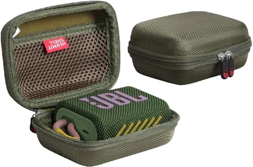 Vista 9 de Hermitshell Estuche rígido de viaje para altavoz Bluetooth portátil JBL Go 3 (negro)