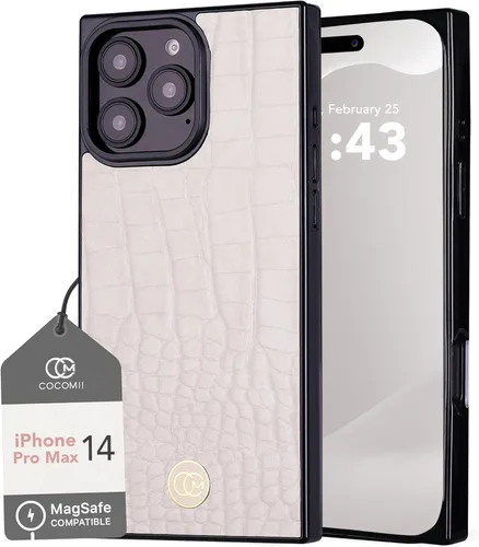 Vista 56 de Cocomii - Funda rectangular compatible con iPhone 14 Pro - Compatible con MagSafe, patrón de carey, estampado animal, brillante, magnética