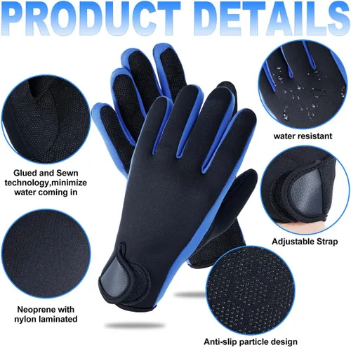 Vista 3 de Micosuza Guantes de buceo de neopreno de 1,5 mm de cinco dedos