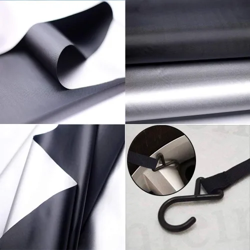 Vista 6 de Funda para la mitad del coche para todo tipo de clima, cubierta para el cuerpo del coche, parasol, cubierta de nieve, impermeable, resistente a