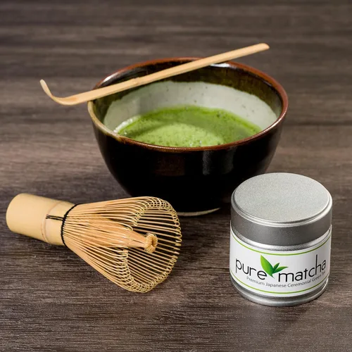 Vista 5 de Pure Matcha Polvo de té verde matcha de grado ceremonial prémium Auténtico origen japonés Sin azúcar 1.06 oz, 1.06 oz