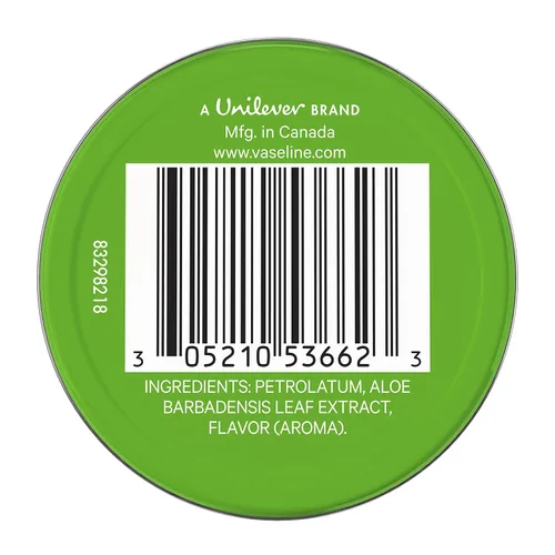 Vista 2 de Vaseline Lip Therapy lata de Bálsamo de Labios, 0,6 onzas (2 unidades)., paquete de de 1, Aloe Vera