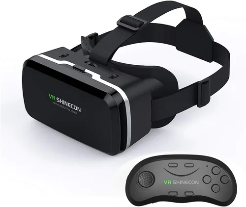 Auriculares de realidad virtual con control remoto, gafas 3D de realidad virtual para juegos de realidad virtual y películas 3D, auriculares VR para