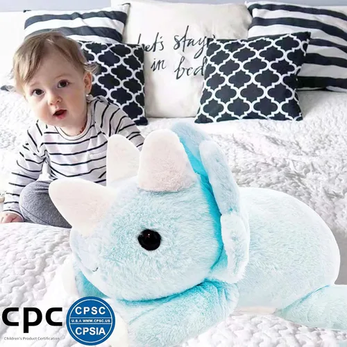 Vista 6 de uoozii Animales de peluche con peso de dinosaurio azul de 24 pulgadas 5 libras con almohadilla térmica sin perfume para microondas, lindo peluche