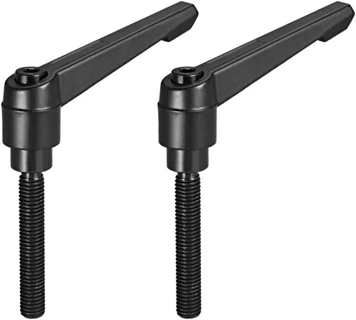 Vista 26 de uxcell - Juego de 2 tiradores ajustables de palanca de sujeción con botón macho roscado
