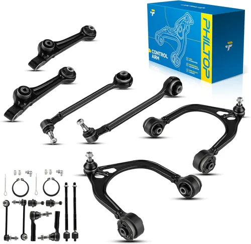 Vista 33 de PHILTOP Kit de suspensión ajustable de elevación de 1-6 pulgadas, 4 piezas de brazos de control superiores e inferiores delanteros compatibles