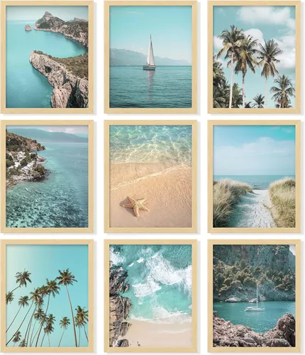97 Decor Decoración de pared costera enmarcada: carteles costeros, imágenes de playa, impresiones artísticas de pared, decoración de pared de playa,