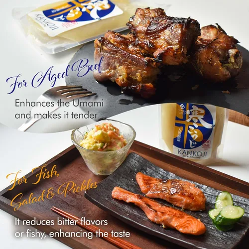 Vista 5 de chaganju KOJI - condimento tradicional japonés de propósito múltiple umami de pasta de arroz para marinada de envejecimiento - 12.3 oz【YAMASAN】