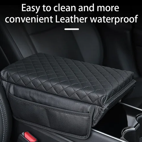Vista 4 de LXUNYI Car Armrest Cover, Car Armrest Box Pad, Universal Heighten Memory Foam Leather Car Center Console Cover, Car Armrest Cushion, Car Center