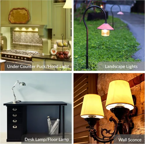 Vista 4 de Simba Lighting Bombilla halógena G8 T4 20W JCD Bi-Pin (paquete de 10) más corta de 1-3/8" (1.38") de longitud para luces de disco debajo