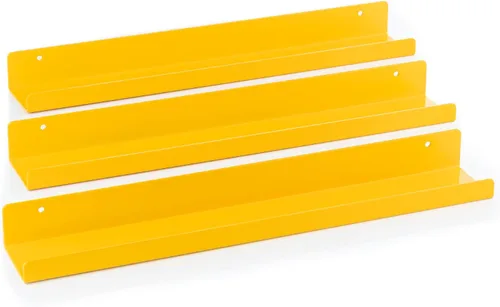 Vista 23 de Estante para Discos de Vinilo - 3 Estantes de Exhibición de Metal - Estantes de Vinilo de Montaje en Pared Now-Playing - un Soporte para Discos