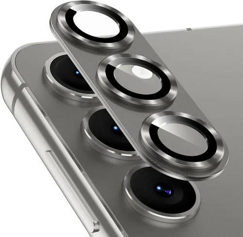Vista 19 de Korecase Diseñado para Samsung Galaxy S23 Ultra Protector de lente de cámara Película de lente de vidrio templado, cubierta de cámara de metal