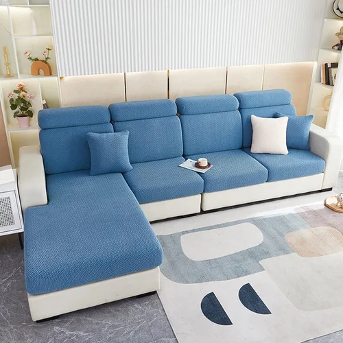 Vista 9 de Fundas elásticas para asiento de sofá, en forma de L, fundas de sofá seccionales, fundas de cojín lavables para sofá