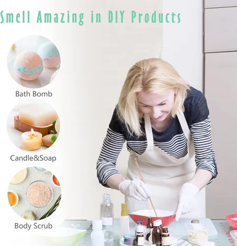 Vista 6 de Aceite de fragancia, MitFlor Hotel y juego de aceites aromáticos de menta, aromas para hacer velas de jabón, aceites esenciales para difusores