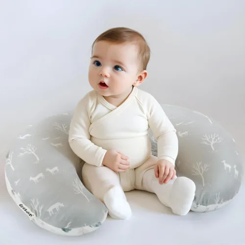 Vista 5 de GRSSDER Funda de almohada de lactancia elástica Minky extraíble para almohadas de lactancia materna, funda ultra suave y cómoda para niños y niñas