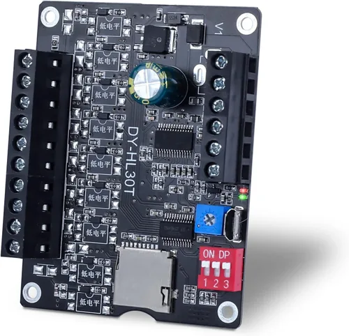Módulo de reproducción de voz de 30 W, dispositivo de transmisión de voz PEMENOL DC 9-24 V, 9 interfaces de activación, 8 modos de disparo de E/S,