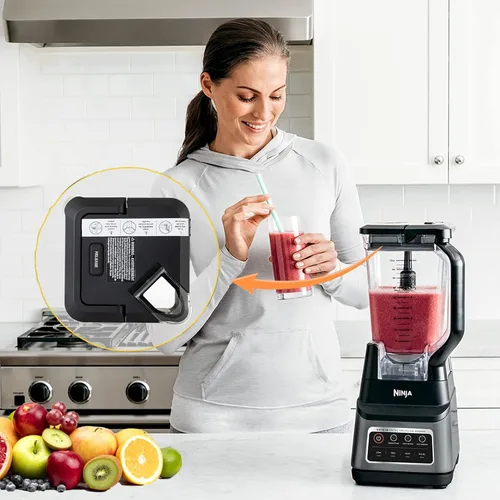 Vista 2 de Tapa de licuadora de repuesto para jarra Ninja de 72 oz con tapa de bloqueo, piezas de cubierta superior para BL642 BN701 BN751 BN801 BL610 DB751A