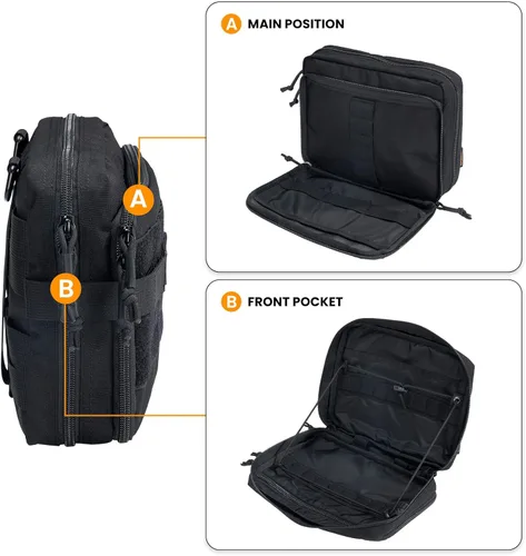 Vista 4 de EXCELLENT ELITE SPANKER - Bolsa táctica de administración Molle, organizador de utilidad EDC, bolsa médica, bolsa de herramientas táctica EDC