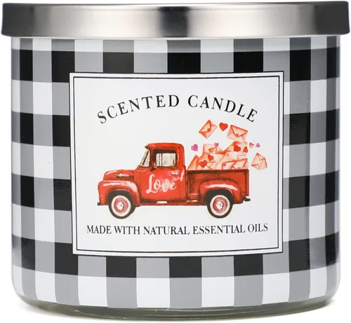 Regalo de vela para el día de San Valentín, vela perfumada de champán, tarro grande de 3 mechas, 14 onzas, velas de regalo para el día de la boda,