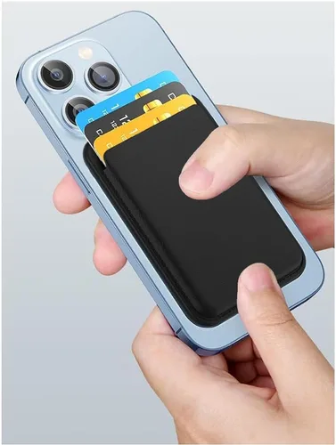 Vista 9 de Cartera magnética iLodn compatible con MagSafe para iPhone 17 16 15 14 13 12 Pro Max Air Plus, tarjetero Mag 3 Safe adhesivo para accesorios