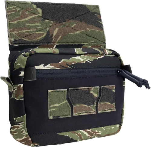 Vista 9 de IDOGEAR Bolsa táctica de volcado para caída, chaleco para administrador Molle, organizador de herramientas con gancho y panel de bucle para JPC AVS