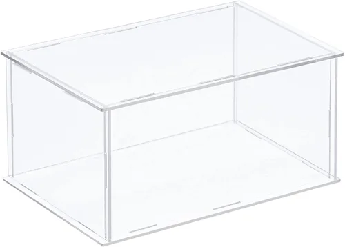 Vista 10 de MECCANIXITY Vitrina de acrílico Caja de plástico transparente montar escaparate a prueba de polvo 12.2x6.3x8 pulgadas para artículos coleccionables