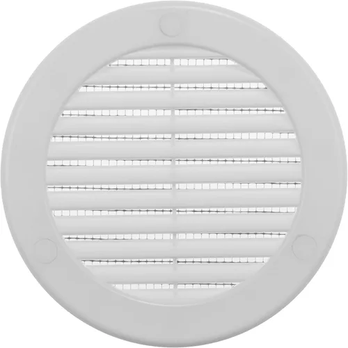 Vista 42 de Vent Systems Cubierta de ventilación blanca Soffit de 4 pulgadas (dimensiones de apertura), rejilla de ventilación redonda de plástico, pantalla