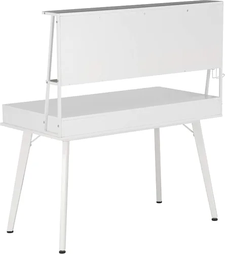Vista 7 de Techni Mobili Escritorio para computadora de estudio con almacenamiento y pizarra blanca magnética de borrado en seco, color blanco