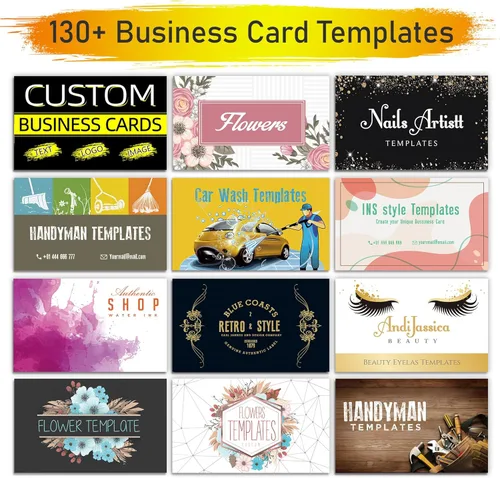 Vista 2 de Tarjetas de visita personalizadas con tu logo, personalizables 100 piezas de impresión de doble cara, personalizadas para pequeñas tarjetas de 300